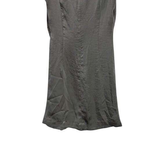 Michael Michael Kors Womens Gray Drapey Cowl Sheath Dress Sleeveless 10 Satin - Picture 6 of 8